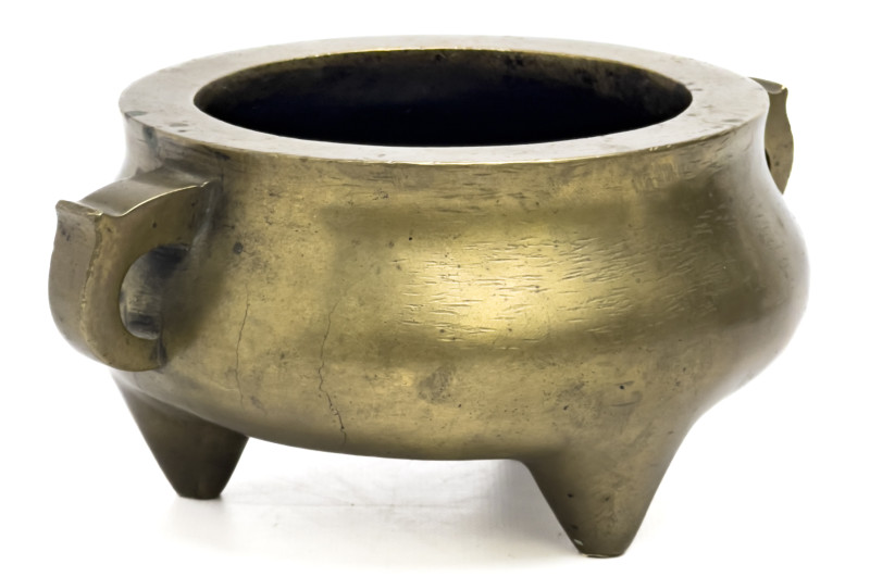 Two Chinese Bronze Censors