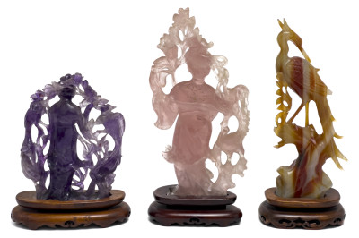 Chinese Hardstone Figures, Group of 6