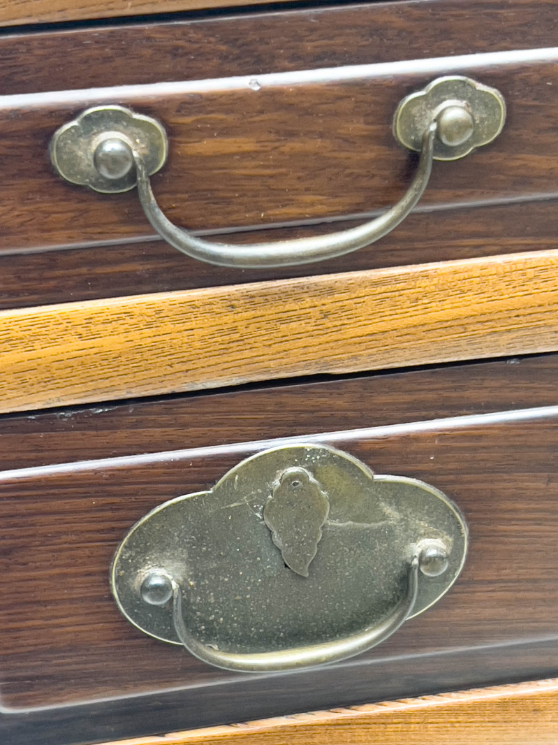Chinese Hardwood Double Pedestal Desk