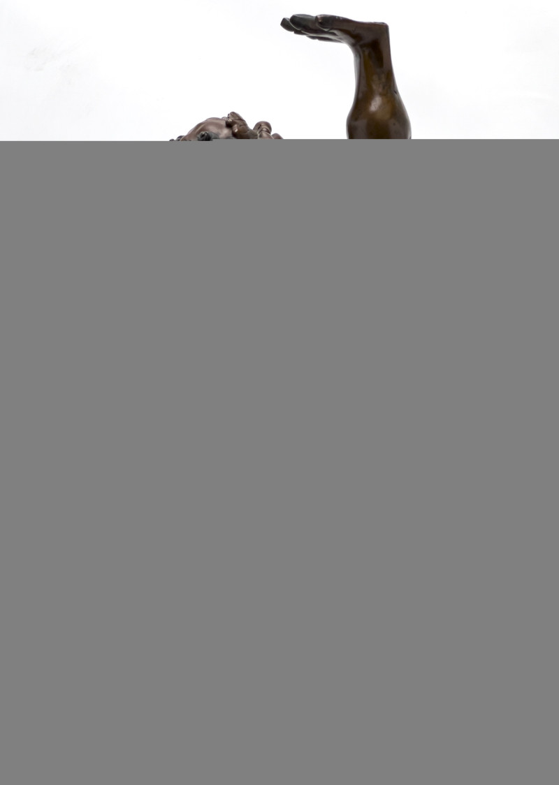 Japanese Bronze Figure of Oni (missing lotus)