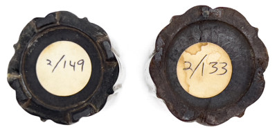 Chinese Zitan Lobed Incense Tool Vases, Near Pair