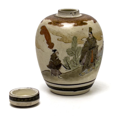 Satsuma Vessel and Imari Plate