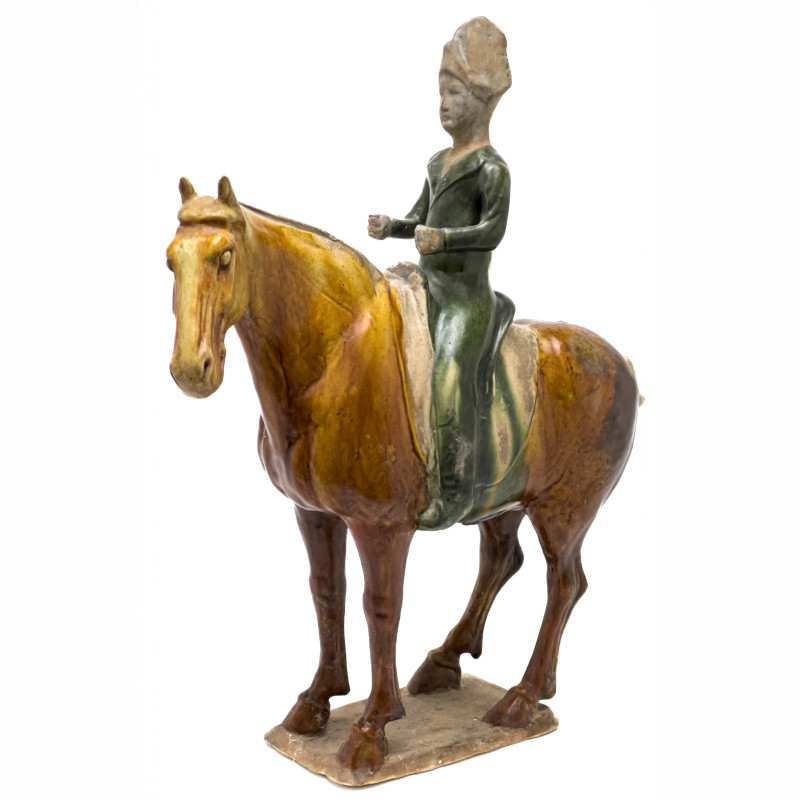 Chinese Sancai Glazed Equestrian