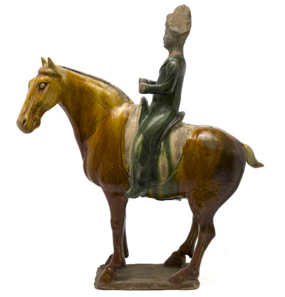 Chinese Sancai Glazed Equestrian