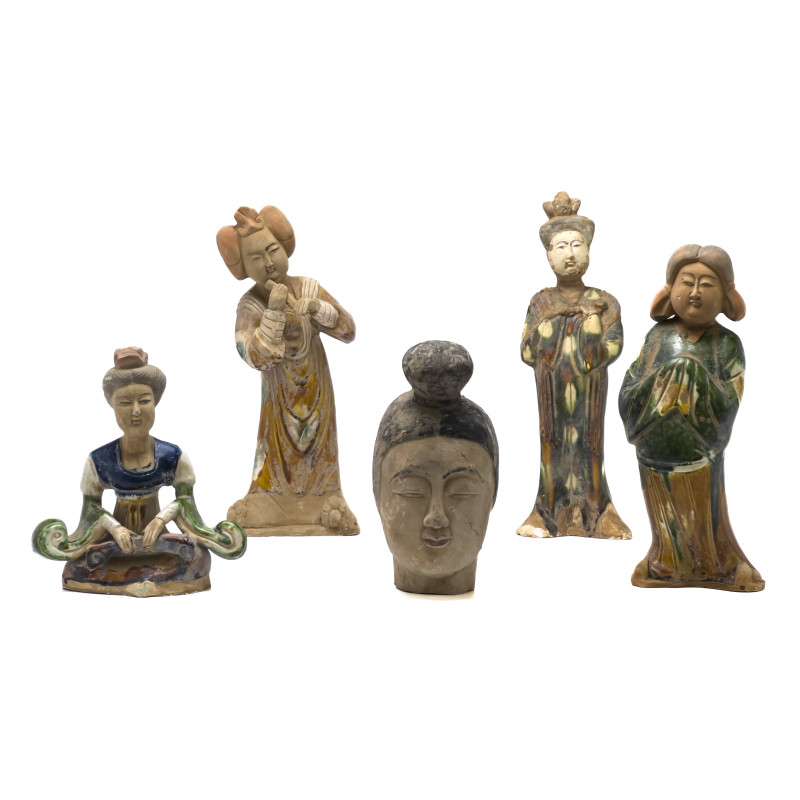 Sancai Figures, Group of 5
