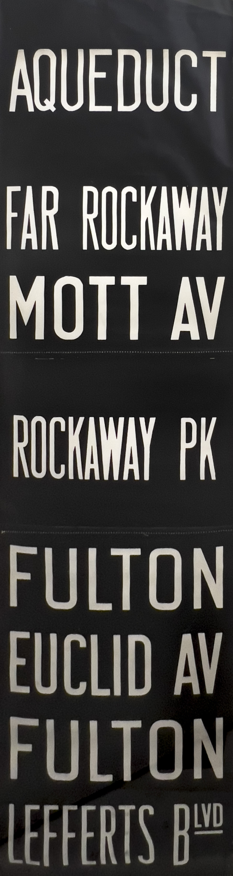 New York Subway MTA Destination Roll Sign