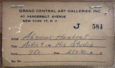 Herbert Abrams - Artist in His Studio