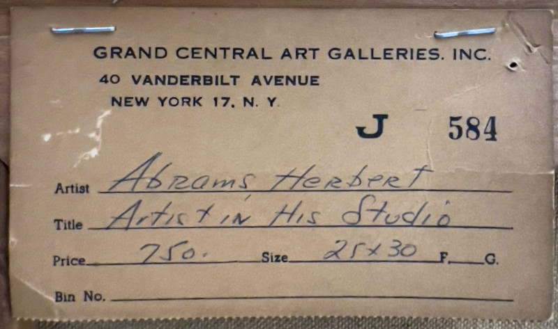 Herbert Abrams - Artist in His Studio