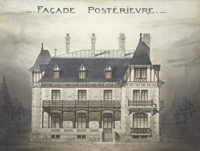 French Architectural Drawings, Group of 4