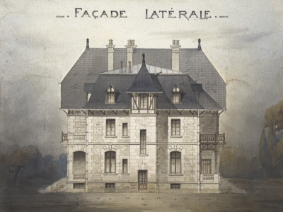 French Architectural Drawings, Group of 4