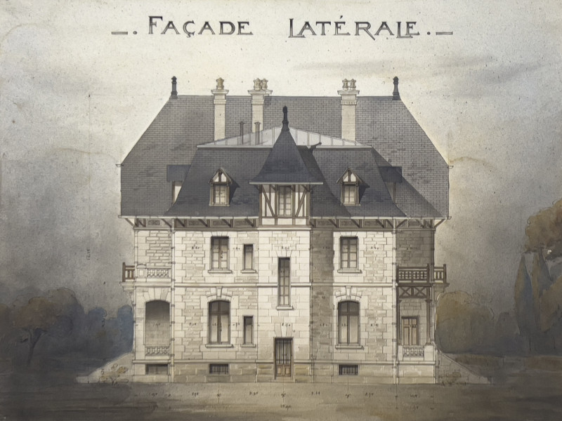 French Architectural Drawings, Group of 4