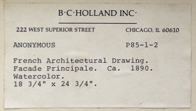 French Architectural Drawings, Group of 4