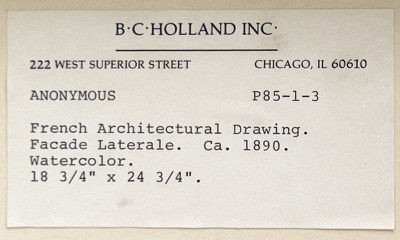 French Architectural Drawings, Group of 4