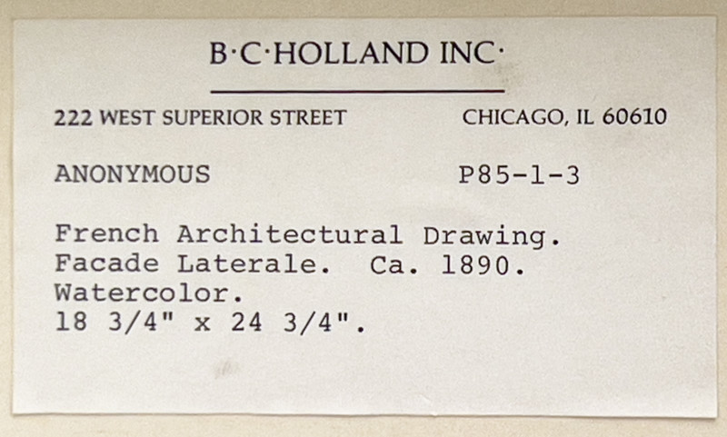 French Architectural Drawings, Group of 4