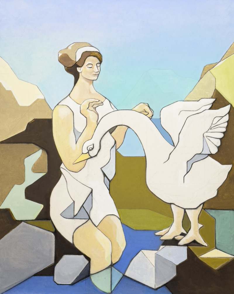 Leonard Alberts - Leda Bathing with the Swan