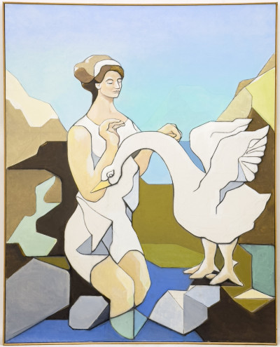 Leonard Alberts - Leda Bathing with the Swan