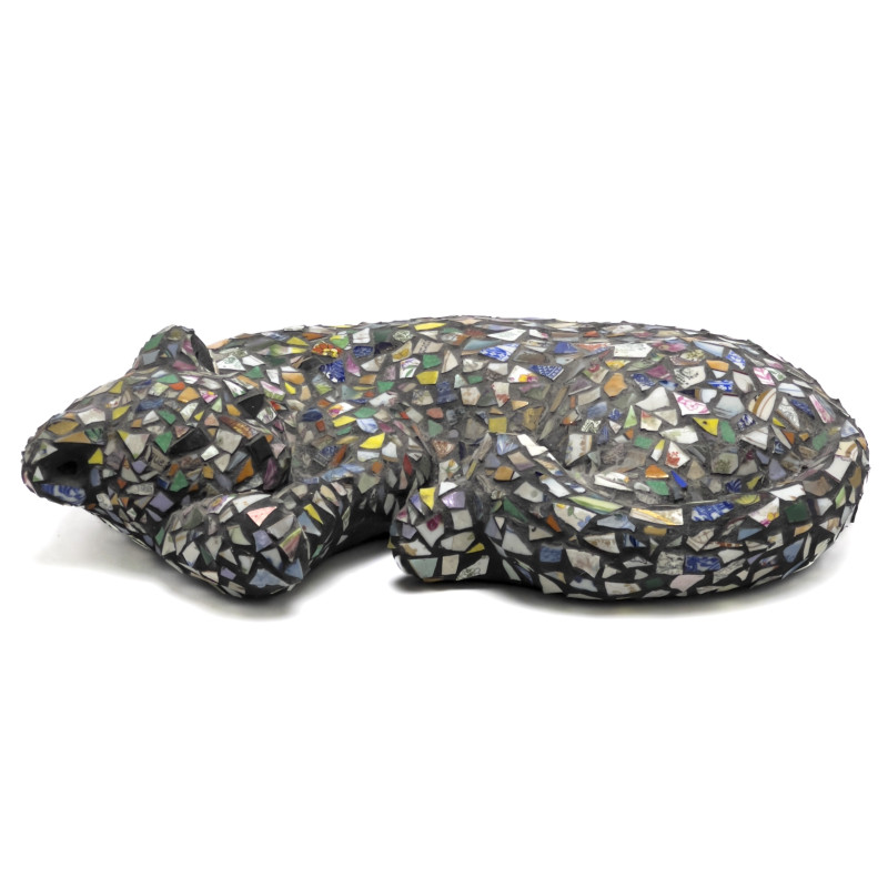 Mosaic Cat Sculpture