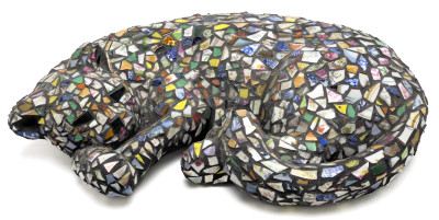 Mosaic Cat Sculpture