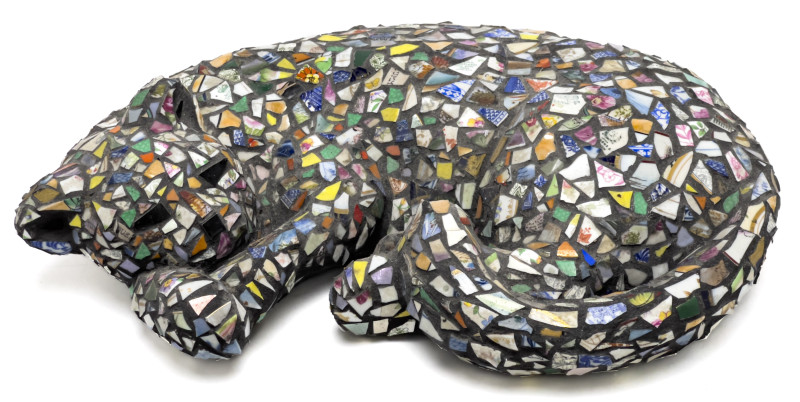 Mosaic Cat Sculpture