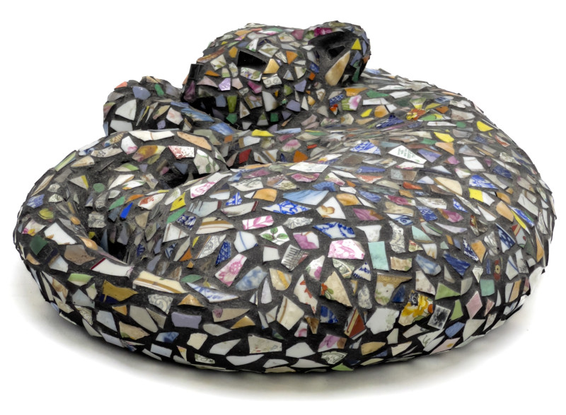 Mosaic Cat Sculpture
