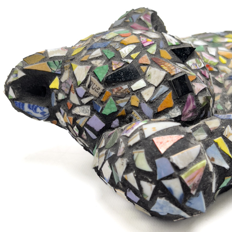 Mosaic Cat Sculpture