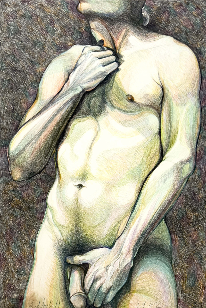 Lowell Nesbitt - Untitled (Nude in Green)