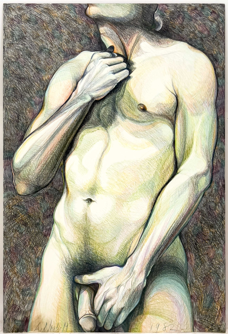 Lowell Nesbitt - Untitled (Nude in Green)