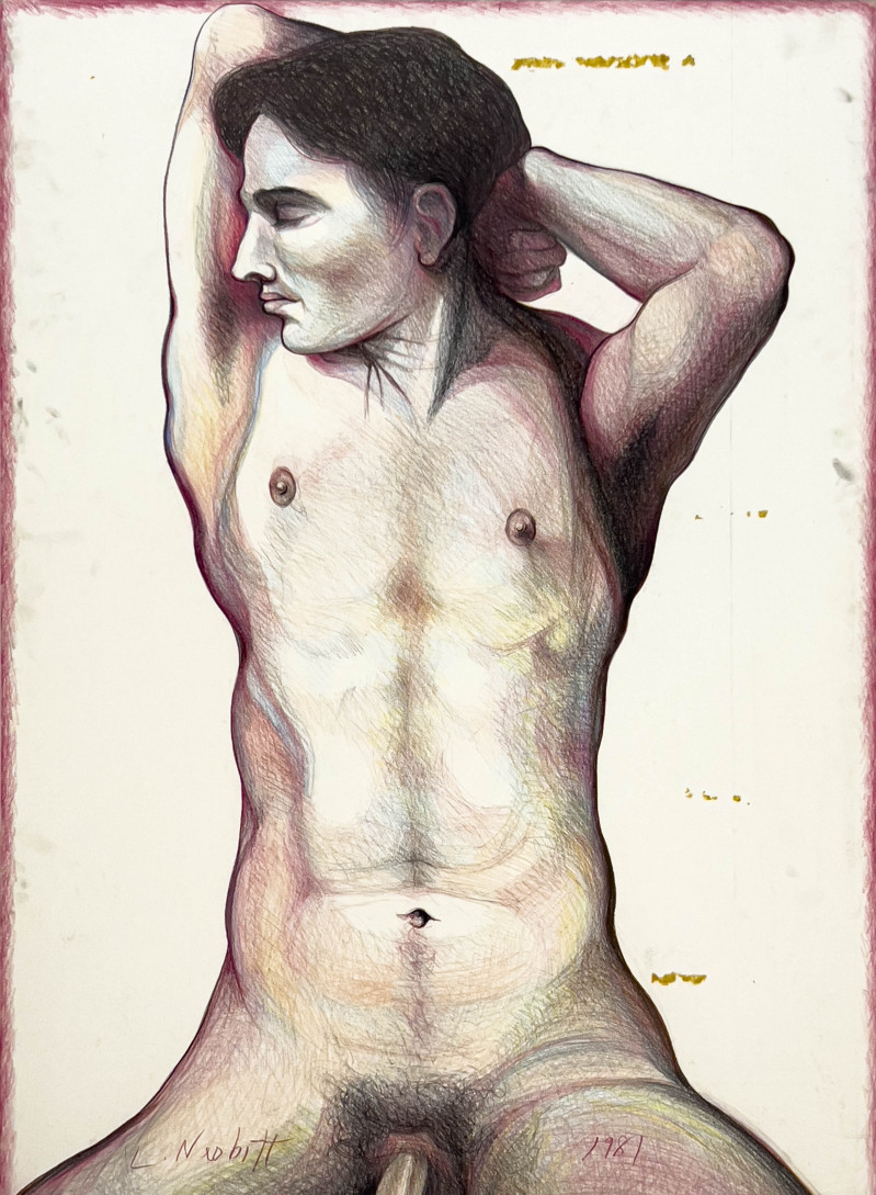 Lowell Nesbitt - Untitled (Nude in Pink and Purple)