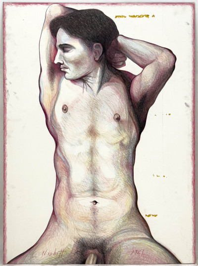 Lowell Nesbitt - Untitled (Nude in Pink and Purple)