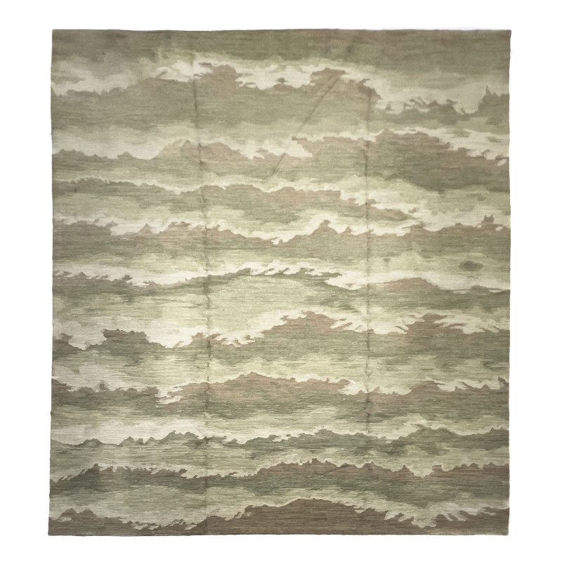 Large Green Patterned Rug