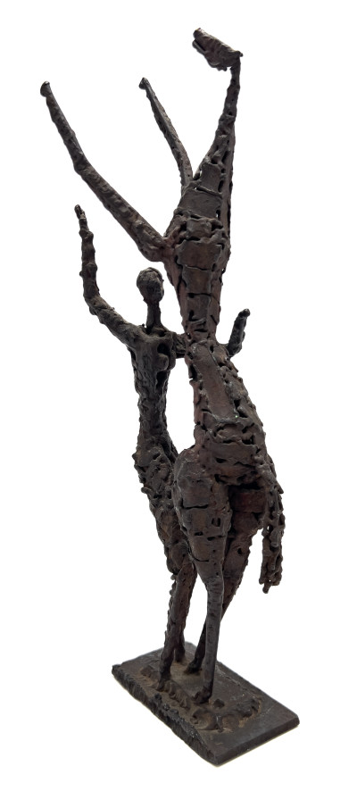 Demetrio D&apos;Tella - Man and Horse Sculpture