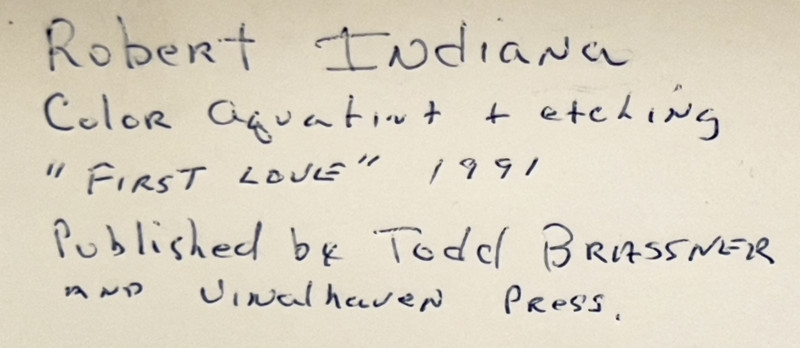 Robert Indiana - First Love