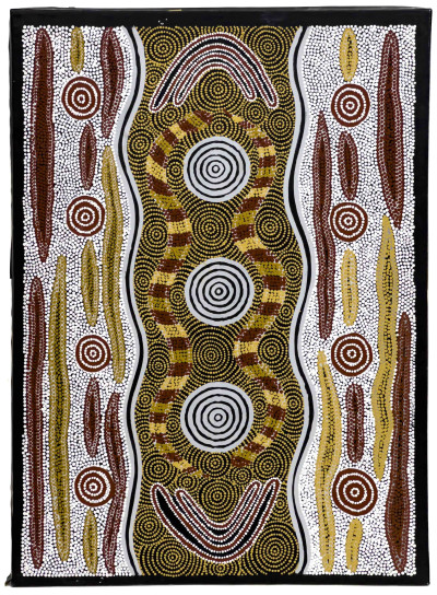 Malcolm Maloney Jagamarra - Lander River Warlpiri Willowra &quot;Ngapa&quot;