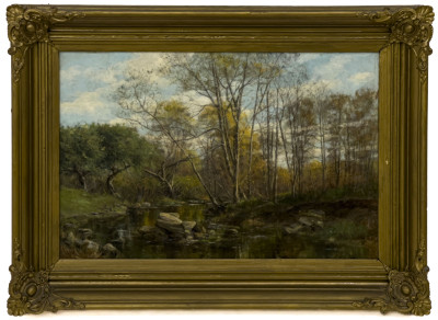 Olive Parker Black - Untitled (Wooded Stream)