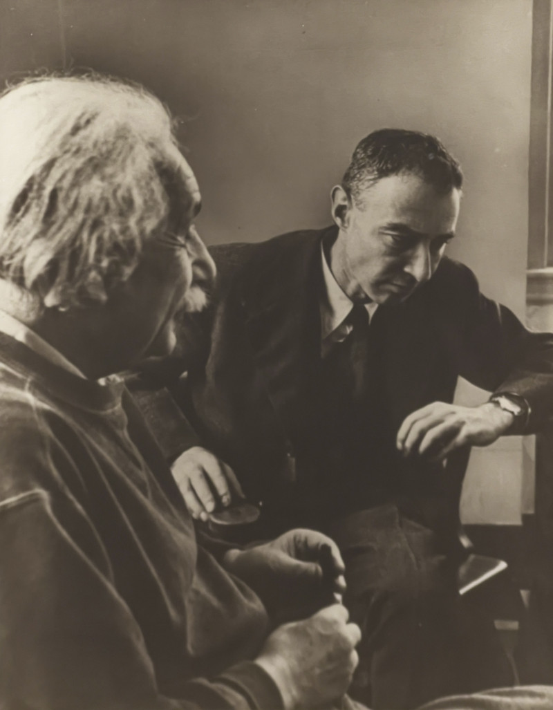 Albert Einstein and Robert Oppenheimer Photograph