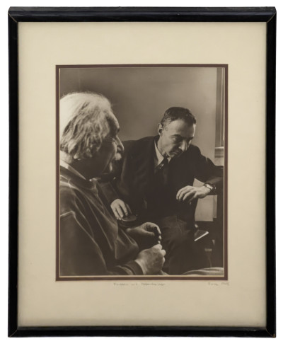 Albert Einstein and Robert Oppenheimer Photograph