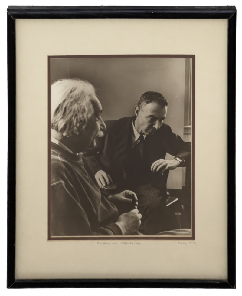 Albert Einstein and Robert Oppenheimer Photograph
