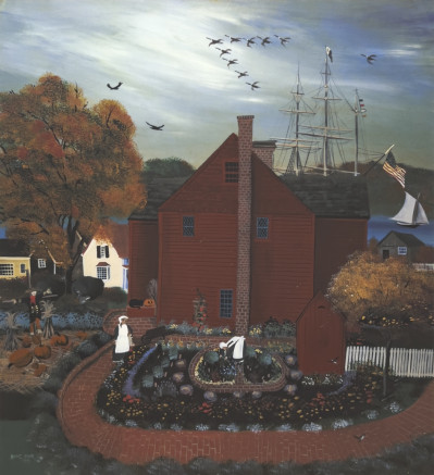 Image for Lot Sally Caldwell Fisher - Fall at Mystic Seaport