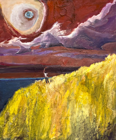 Image for Lot Painting of a Figure with a Torch