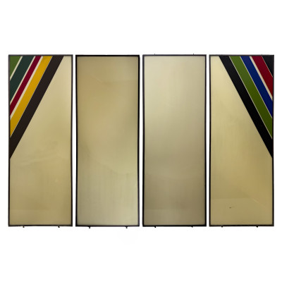 Image for Lot Unknown Artist - Geometric Four Panel Screen