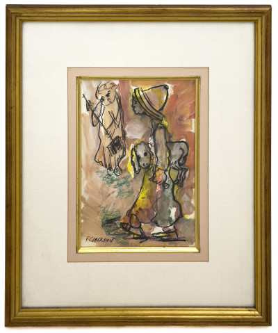 Frans Martin Claerhout - Untitled (Figures with Lamb)