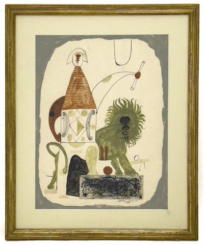 Byron Browne - Untitled (Circus Lion)