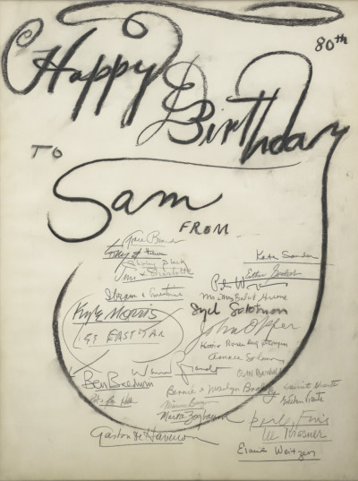 Image for Lot Syd Solomon and Others - Birthday Card for Sam Kootz