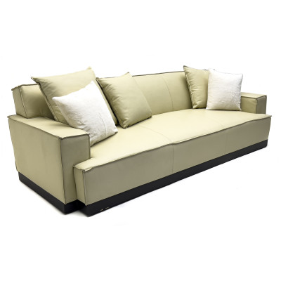 Image for Lot Contemporary Leather Sofa