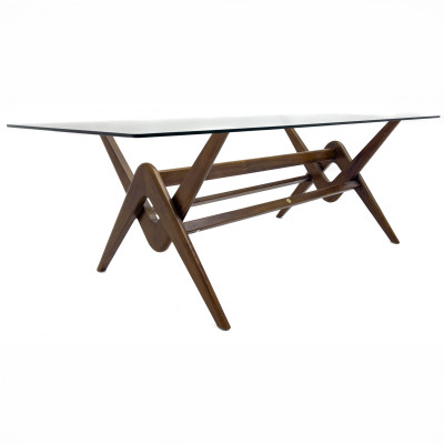 Image for Lot Pierre Jeanneret Style Dining Table