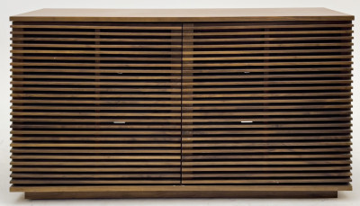 Folks Slatted Wood Cabinet and Credenza