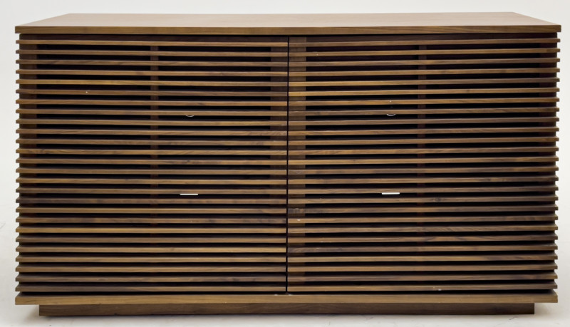 Folks Slatted Wood Cabinet and Credenza