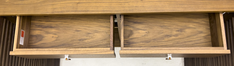 Folks Slatted Wood Cabinet and Credenza