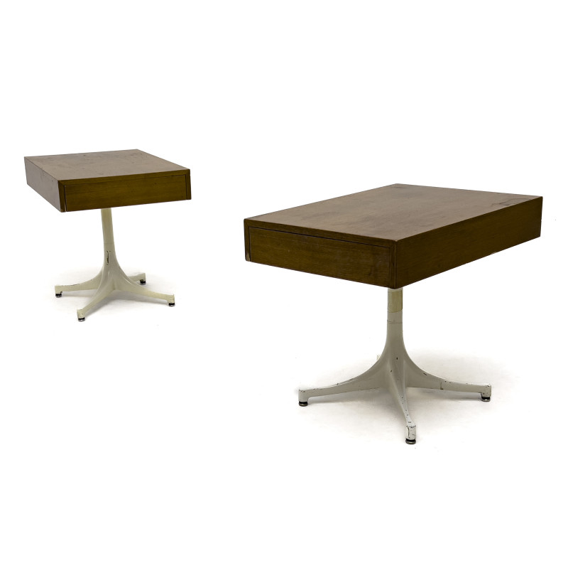 George Nelson - Pedestal End Tables, Pair