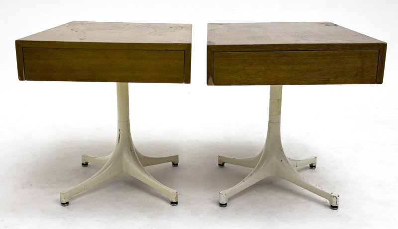 George Nelson - Pedestal End Tables, Pair